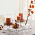 Short Stem Glass Hurricane Candle Holder